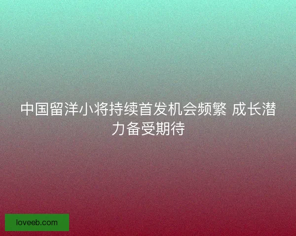 中国留洋小将持续首发机会频繁 成长潜力备受期待 中国留洋小将持续首发机会频繁 成长潜力备受期待